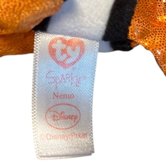 DISNEY PIXAR TY SPARKLE Nemo Plush Clown Fish Finding Nemo Animation Movie - Picture 7 of 7